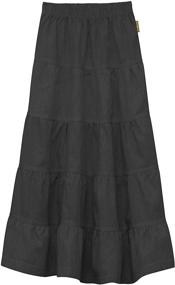 img 2 attached to Stylish BabyO Children's Tiered Stonewash Clothing for Girls' Skirts & Skorts