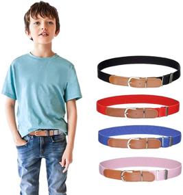 img 4 attached to 👦 Children's Elastic Belt for Boys and Girls - Stylish Accessories for Boys