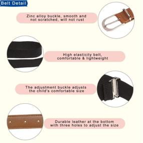 img 3 attached to 👦 Children's Elastic Belt for Boys and Girls - Stylish Accessories for Boys