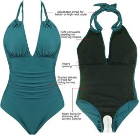 img 3 attached to Joyaria Slimming Swimsuits Monokini Swimwear Women's Clothing and Swimsuits & Cover Ups