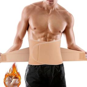 img 4 attached to 🔥 SZCLIMAX Back Braces: Effective Lower Back Pain Relief Belt with Lumbar Support, Ideal for Work, Sciatica, Scoliosis - Men/Women, Apricot, S