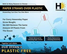 img 1 attached to 🌱 HowenDay Biodegradable Paper Straws - 200 Eco-Friendly, Compostable, Disposable Drinking Straws in Biodegradable Packaging. 1 Large Box with 4 Inner Boxes of 50 Colorful Straws Each