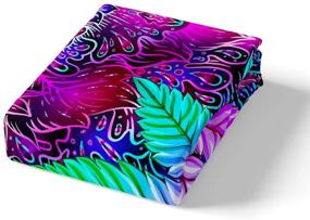 img 2 attached to Marijuana Psychedelic Comforter Botanical Bedspread