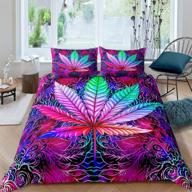 marijuana psychedelic comforter botanical bedspread logo