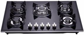 img 4 attached to Deli-kit 30 inch Gas Cooktops: Dual Fuel Sealed 5 Burners, Drop-In Tempered Glass Gas Hob DK157-A01S