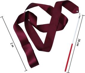 img 3 attached to 🎀 Aneco 24 Pieces Dance Ribbons Streamers: Vibrant Rhythmic Gymnastics Ribbon Wands for Artistic Dancing, Baton Twirling - 24 Colors