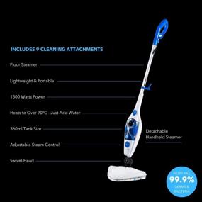 img 1 attached to 🧼 Cleanica360 Steam Mop: The Ultimate Versatile Multi-Surface Cleaner for Floors, Cars, and Home