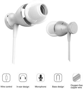 img 3 attached to 🎧 DaKuan 2 Packs Magnetic Earbud Headphones: Remote & Microphone, Stereo Sound Isolation for Smartphones, Laptops, Gaming - Fits All 3.5mm Interfaces