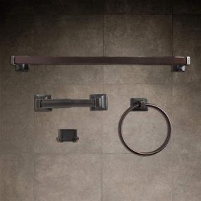 img 2 attached to 🛀 SENTO CELLAR Classic Bathroom Accessories Set in Oil-Rubbed Bronze - Wall Mounted Heavy Duty Metal Bath Hardware Set with Robe Hook, Standard Toilet Paper Holder, Towel Ring, and 24” Towel Bar (4-Piece)