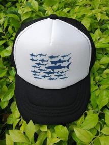 img 2 attached to 🧢 Adjustable Baseball Trucker Accessories with Ocean Floral Design for Boys