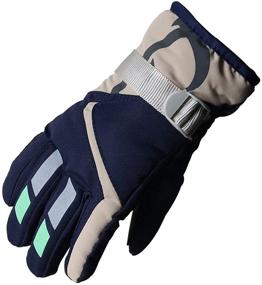 img 3 attached to 🧤 Зимняя защита флисовые водонепроницаемые перчатки для мальчиков - идеальные аксессуары для холодной погоды