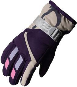 img 2 attached to 🧤 Зимняя защита флисовые водонепроницаемые перчатки для мальчиков - идеальные аксессуары для холодной погоды