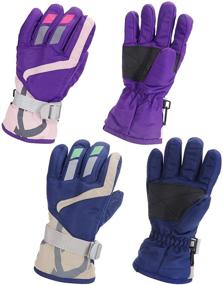 img 4 attached to 🧤 Зимняя защита флисовые водонепроницаемые перчатки для мальчиков - идеальные аксессуары для холодной погоды