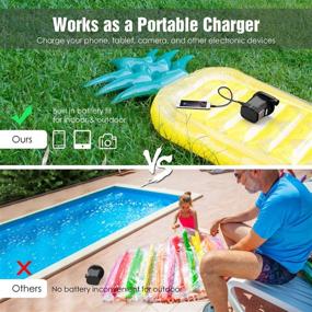 img 2 attached to Quick-Fill Electric Air Pump, 4000mAh Rechargeable Air Mattress Pump by Dr.meter - Perfect for Outdoor Camping, Inflatable Couch Bed, Boat, Pool Toys, Snow Tube, and Swimming Rings - USB Powered