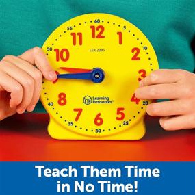 img 3 attached to Big Time Student Clock for Teaching and Demonstrating, Develops Time and Early Math Skills, 12 Hour Clock for Learning, Ages 5+ by Learning Resources.