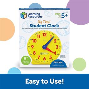 img 1 attached to Big Time Student Clock for Teaching and Demonstrating, Develops Time and Early Math Skills, 12 Hour Clock for Learning, Ages 5+ by Learning Resources.