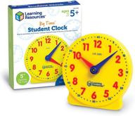 big time student clock for teaching and demonstrating, develops time and early math skills, 12 hour clock for learning, ages 5+ by learning resources. logo