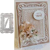 flower metal die cuts for diy scrapbooking: wedding square lace border cutting stencils and embossing paper dies logo
