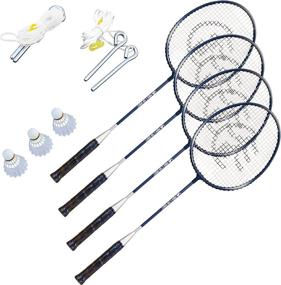 img 1 attached to Portable Outdoor Badminton Net System: Park & Sun Sports' Sport Series - Includes Carrying Bag and Accessories