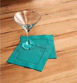 img 3 attached to Solino Home Hemstitch Cocktail Napkins: Premium Tabletop & Serveware Enhancing Food Service Equipment & Supplies