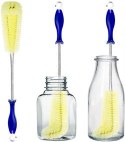 img 4 attached to 🧼 Flexible Long Bottle Brush Cleaner - Ultimate Tool for Cleaning Water Bottles, Cups, Tumblers, and Wine Stemware - 16 inches