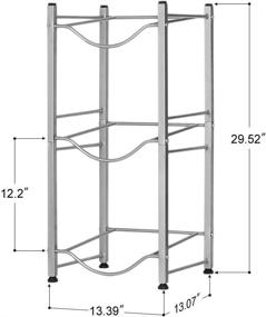 img 2 attached to 🏢 Maximize Space and Organization with our Silver 3-Tier Water Cooler Jug Rack – Perfect for Home, Office, and Kitchen Storage