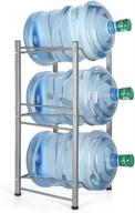 🏢 maximize space and organization with our silver 3-tier water cooler jug rack – perfect for home, office, and kitchen storage logo