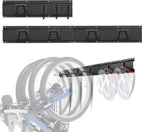 img 4 attached to Maximize Garage Space with TIDIHAUSET Wall Mount Bike Storage Racks and Sports Organizer, Holds 5 Bikes & 3 Helmets