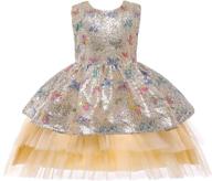 👗 glamulice princess sequin bridesmaid graduation girls' dresses logo