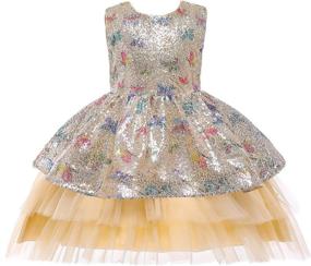 img 4 attached to 👗 Glamulice Princess Sequin Bridesmaid Graduation Girls' Dresses