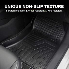 img 1 attached to KUST Set All Weather Durable Odorless Interior Accessories in Floor Mats & Cargo Liners