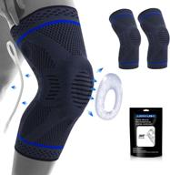 premium knee brace 2 pack - enhanced support for men & women with patella gel pads & side stabilizers - medical grade knee protector for running, meniscus tear, acl, arthritis & joint pain relief логотип