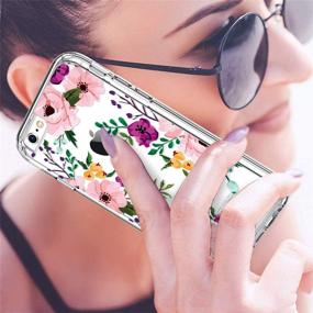 img 3 attached to GiiKa Floral iPhone 6 6s Case with Screen Protector – Protective Clear Heavy Duty Case 🌸 for Girls and Women – Shockproof Hard PC Case with Slim TPU Bumper – Small Flowers Design