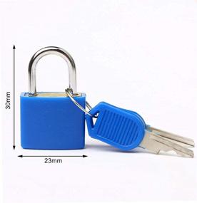 img 1 attached to 🔒 Pengxiaomei 4Pcs Suitcase Lock: 4 Colors Mini Padlock with Key for Schoolbag, Backpack, and Luggage Security