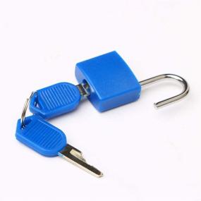 img 3 attached to 🔒 Pengxiaomei 4Pcs Suitcase Lock: 4 Colors Mini Padlock with Key for Schoolbag, Backpack, and Luggage Security