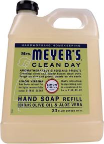 img 2 attached to 🍋 Жидкое мыло для рук на основе лимона и вербены Mrs. Meyer's Clean Day - пополнение - Набор из 3-х, 33 унции