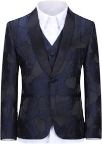 img 3 attached to SWOTGdoby Jacquard Tuxedo Formal Pieces for Boys' Clothing and Suits & Sport Coats