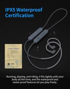 img 2 attached to Enhance Your Listening Experience with KZ APTX-HD Bluetooth Headphones Extension Cable for KZ ZST ZS10 AS10 BA10 AS06 ES4 ZSR Earphone Accessories