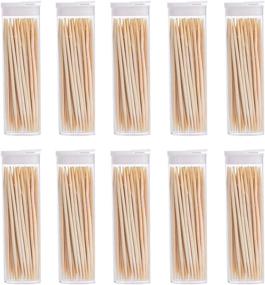 img 4 attached to 🦷 Coobbar 20 Pack Double Head Bamboo Fine Toothpicks + 1000pcs Interdental Toothpick Brush: Ultimate Dental Care Set