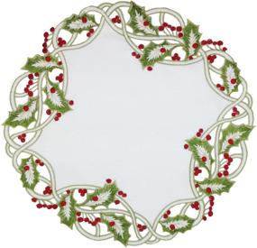 img 1 attached to 🎄 Embroidered Christmas Tabletop Serveware & Supplies by Xia Home Fashions