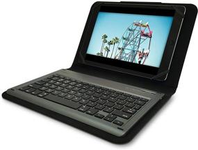 img 1 attached to 📱 PureGear Universal 7-8" Tablet Folio with Bluetooth Keyboard - Black: Enhanced Connectivity for Effortless Navigation