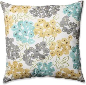 img 3 attached to 🌸 Повысьте комфорт вашего отдыха с помощью декоративной подушки Pillow Perfect Luxury Floral Pool в акварельной, серой и желтой гамме (диаметр 24,5 дюйма).