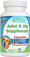 🐾 particular paws glucosamine for dogs: advanced joint and hip supplement with msm, chondroitin, vitamin c & e, hyaluronic acid, omega 3 & omega 6-60 chewable tablets логотип