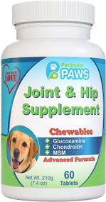 img 4 attached to 🐾 Particular Paws Glucosamine for Dogs: Advanced Joint and Hip Supplement with MSM, Chondroitin, Vitamin C & E, Hyaluronic Acid, Omega 3 & Omega 6-60 Chewable Tablets