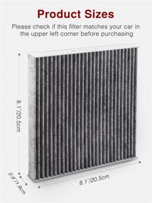 img 1 attached to Premium Replacement Cabin Air Filter with Activated Charcoal Layer - Puroma CP374, CF10374, Toyota 87139-YZZ09