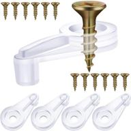 🔍 50-pack glass retainer clips kit - 4mm cabinet glass clips with screws for glass cabinet doors - transparent with gold screw - enhanced seo logo