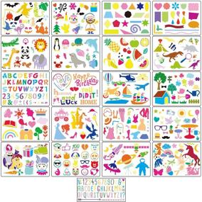 img 3 attached to 🎨 CZONG 21-Piece Drawing Stencils Set: Embark on Creative Adventures with Over 300 Imaginative Patterns for Kids, Inclusive of Washable Craft Stencil, Colorful Journal Stencil, and Convenient Storage Bag