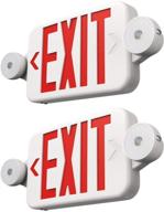 freelicht 2 pack exit sign with emergency lights: dual led adjustable head emergency exit light for business logo