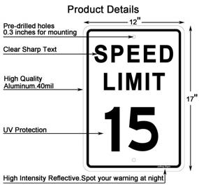 img 3 attached to Joffreg Speed Inches Reflective Aluminum Occupational Health & Safety Products for Safety Signs & Signals