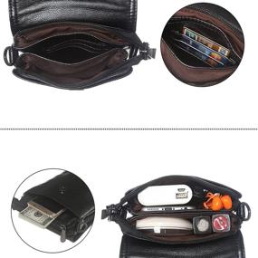 img 3 attached to 👜 AOCINA Black Crossbody Wallet Shoulder Women's Handbag with Wallet Compartment